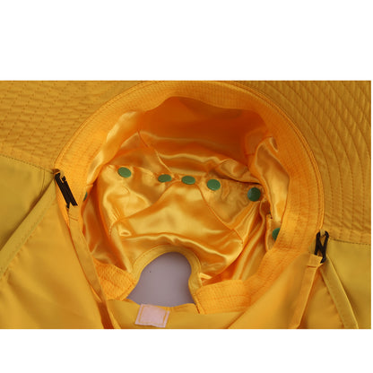 Signature Mighty Puff Hat - A Wide Brim Bucket Sun Hat for Kids with Natural, Curly, Coily, Kinky Hair.
