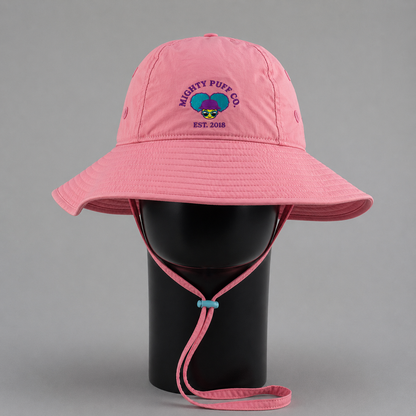 Signature Mighty Puff Hat - A Wide Brim Bucket Sun Hat for Kids with Natural, Curly, Coily, Kinky Hair.
