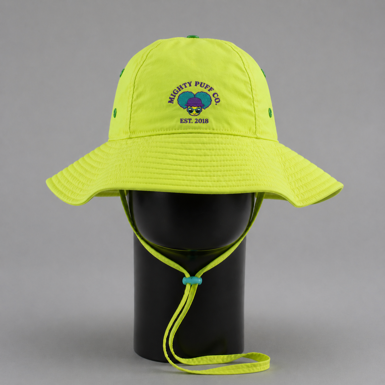 Signature Mighty Puff Hat - A Wide Brim Bucket Sun Hat for Kids with Natural, Curly, Coily, Kinky Hair.